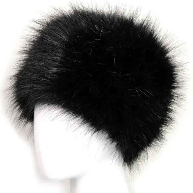 Luxurious women's hat made of artificial fur - very pleasant and warm material, more variants