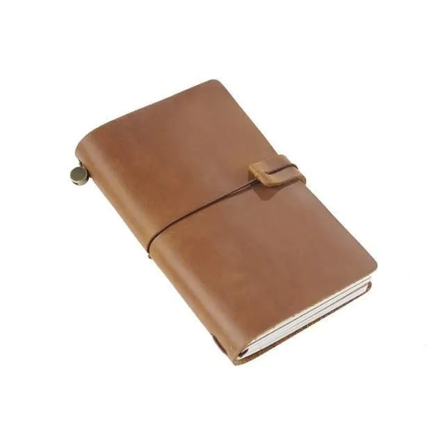 Leather vintage diary a-light-brown a5-size-220x155mm