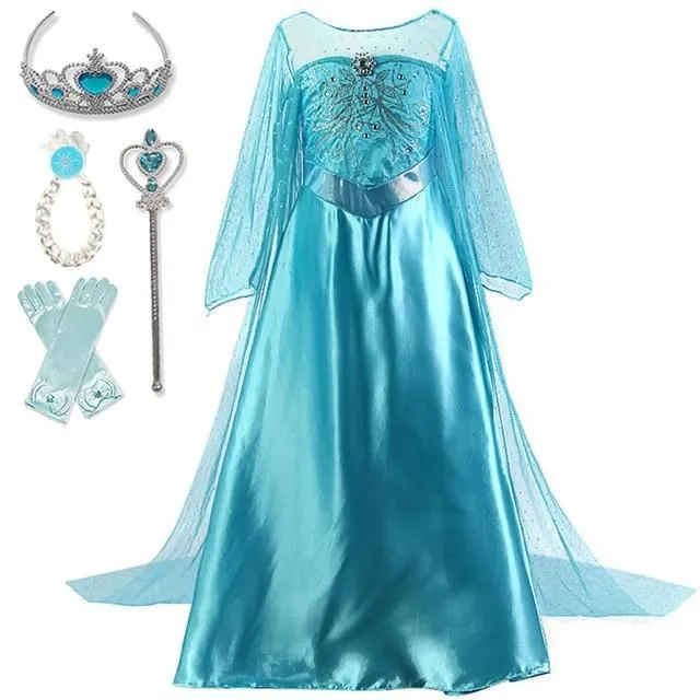 Girls Frozen Princess Costume