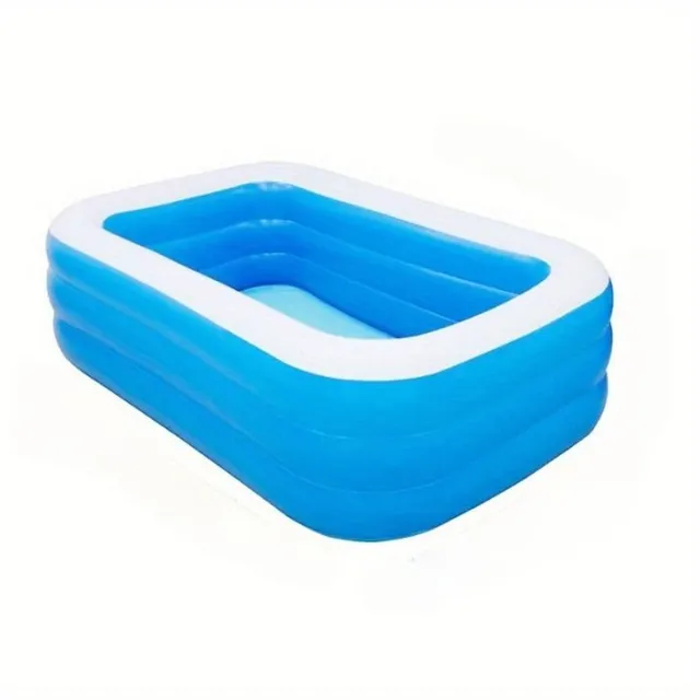 Inflatable family swimming pool