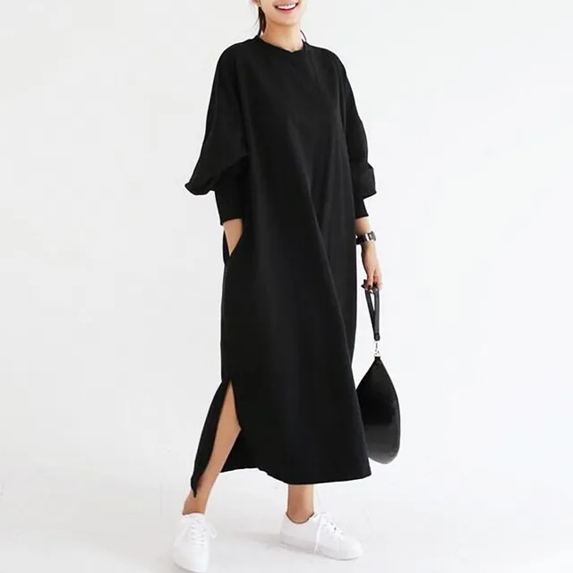 Women's Stylish Maxi Sweatshirt Fellow black xl