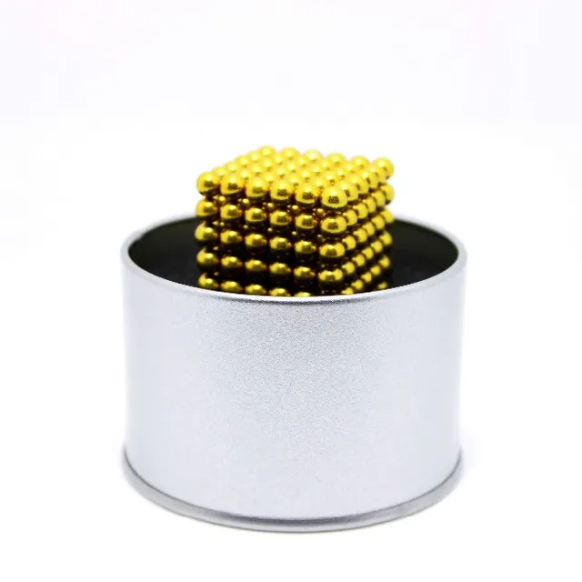 Antistress magnetic balls Neocube - toy for adults d3-yellow-beads