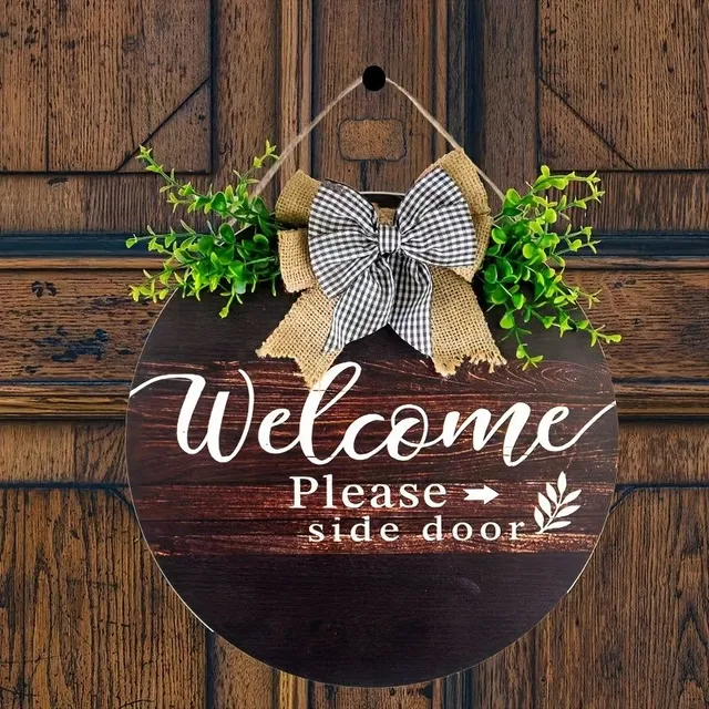 Wooden decorative wreath for home and garden