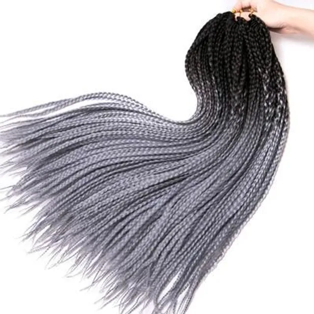 Braided canekalon braids for hair extensions