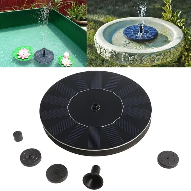 Floating solar garden fountain