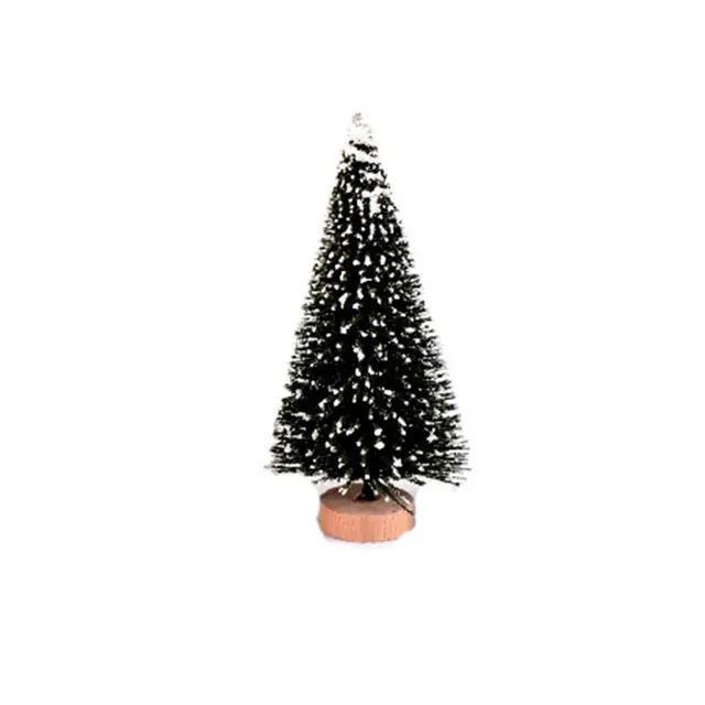 Miniature artificial Christmas tree made of sisal and silk - Decoration for your miniature world