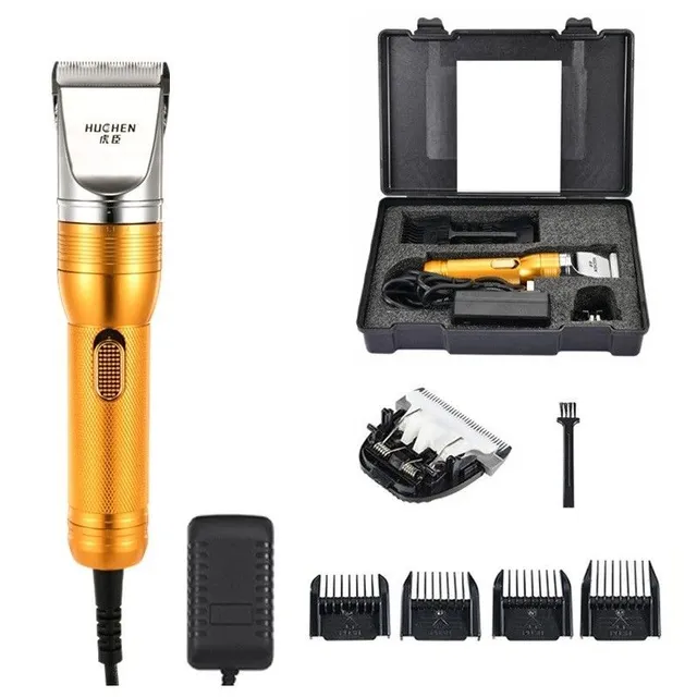 Electric hair clipper for pets Professional cutting machine for dogs, cats, rabbits, sheep, goats and horses with four adapters 12V 380W