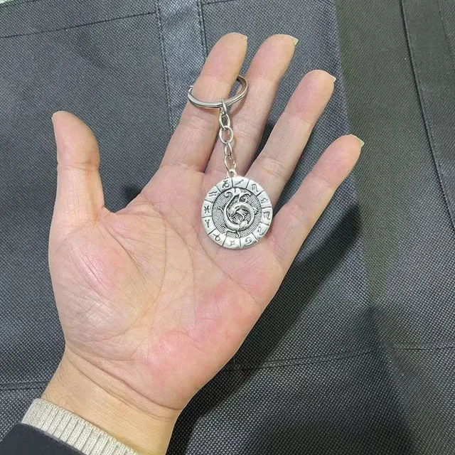 Keychain s 12 znakmi zverokruhu - Rakovina, Beran, Lev, Hmotnosť, Panna, Gemini