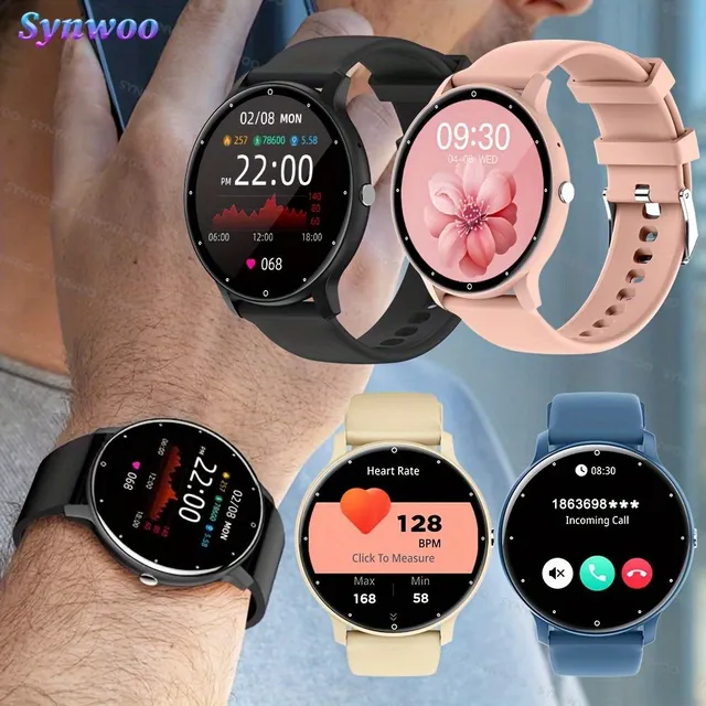 Smart watch 1.39", fully touch screen, sports fitness functions, waterproof IP67, music control, remote camera control, wireless calls - Unisex