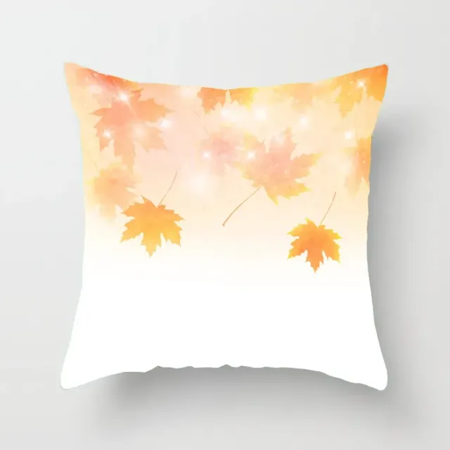 Pillow coating with motive of red maple leaf for decoration of office and home car