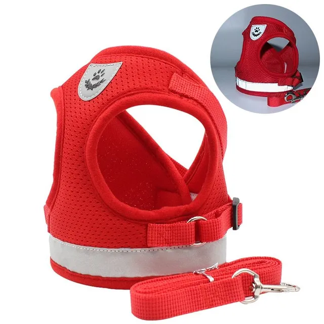 Breathable harness for dogs Red L