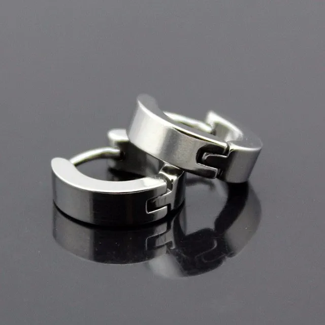 Men's earrings in ring shape - 2 colors