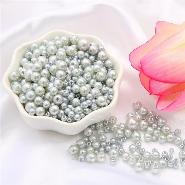 150pcs/Packaging Mix Sizes 3/4/5/6/8mm Beads With Hole Colorful Pearls Round acrylic Imitation Pearl DIY For Jewelry &amp; Handmade Work