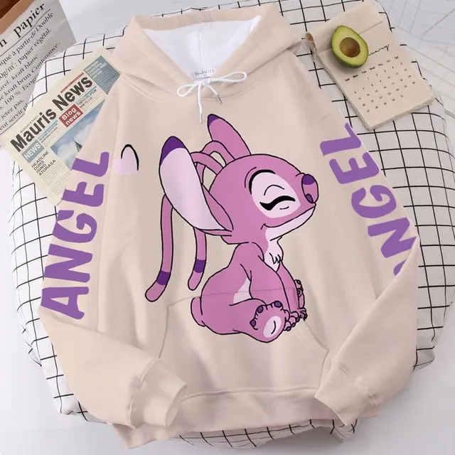 Divatos pulóver különböző színekben, a népszerű Disney karakter Stitch Jullius nyomtatásával.