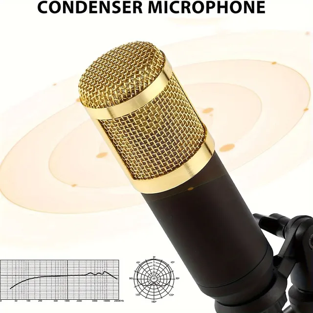 Podcastingové nástroje - kompletná sada s mikrofónom, stojanom, mixér pre PC, notebook, smartphone - nahrávacie hry, streaming