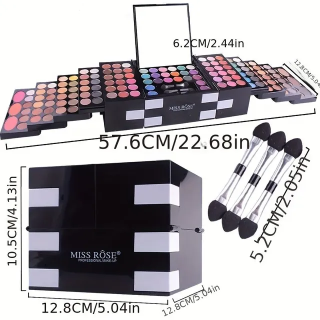 Professional cosmetic case for women - complete set of makeup, palette of makeup, all in one