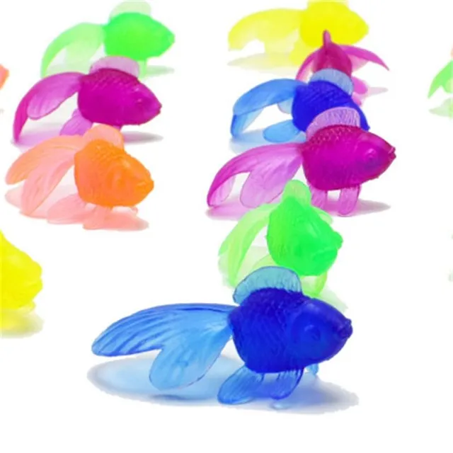 Gumowe kolorowe mini ryby w wannie dla dzieci 10 szt