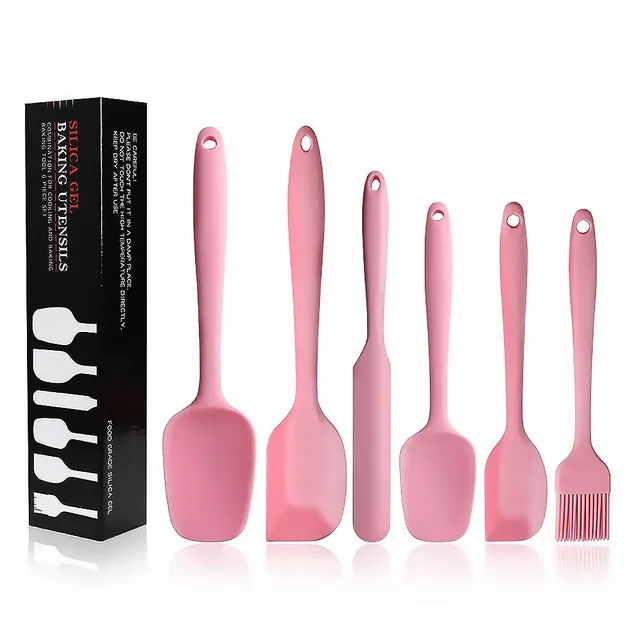 Set of 6 silicone heat-resistant spatulas