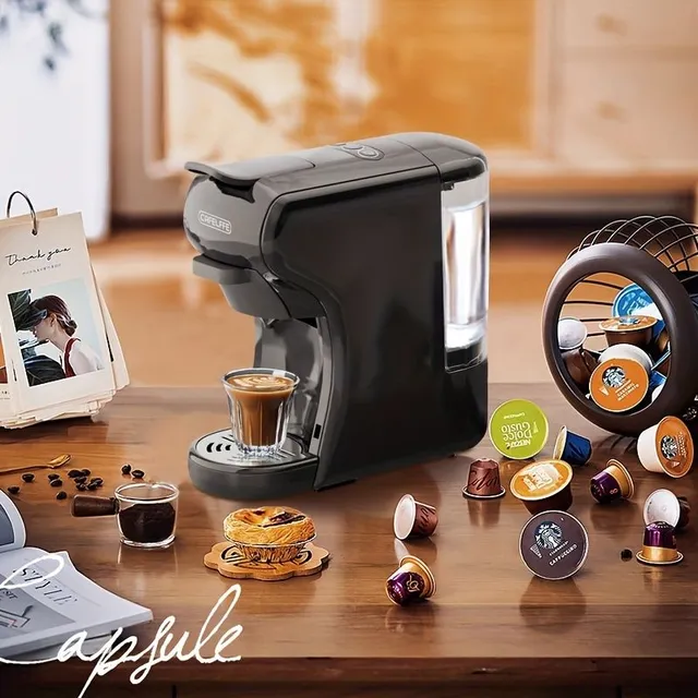 1pc Capsule Coffee machine 19bar Capsule Espressor Nespresso, Dolce Gusto and ground coffee