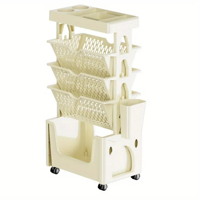 Removable storage basket for table with 5/6 floors and wheels