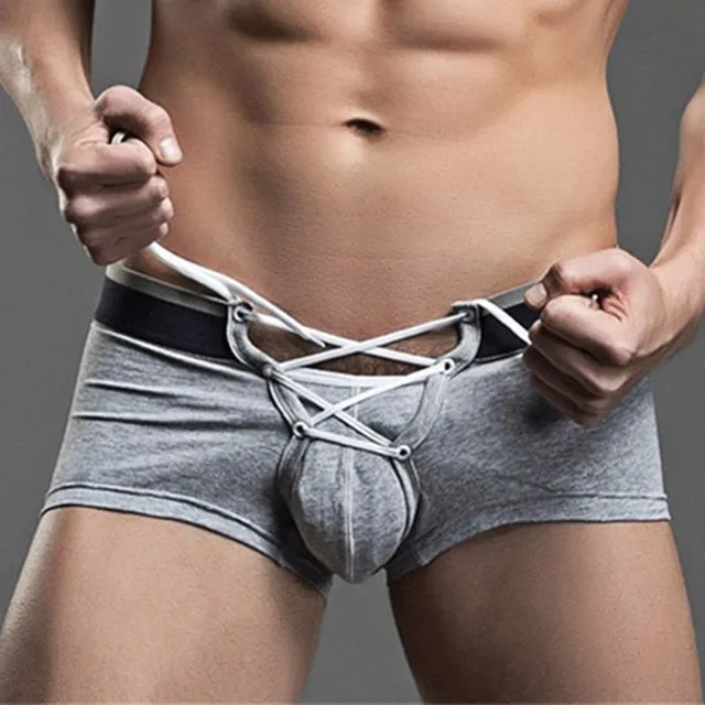 Men's sexy boxer shorts with ties