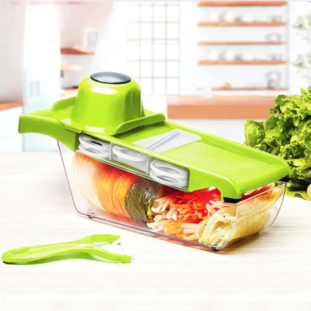 Tech Art Manual vegetable slicer with six attachments