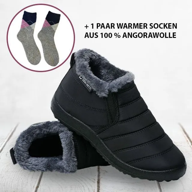 Unisex fashion winter ankle boots with plush inside