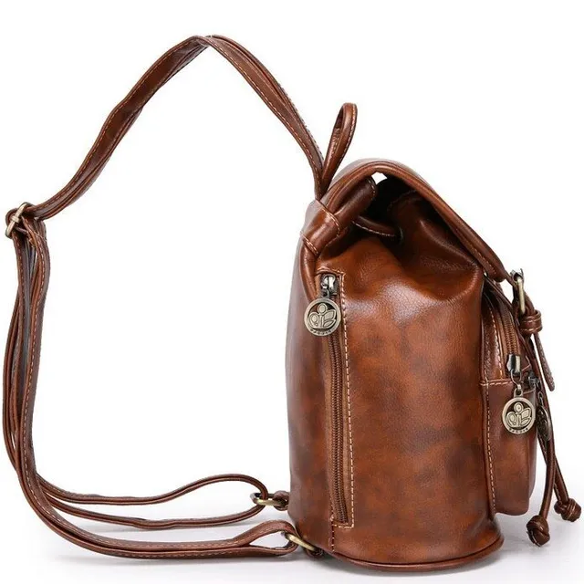 Rucsac unisex din piele - aspect vintage la modă