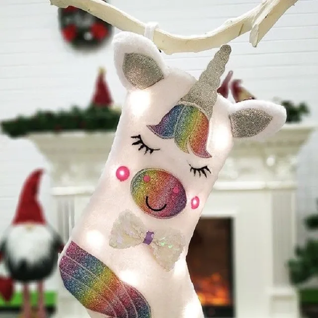 Shining Christmas Stocking Unicorn Stevie