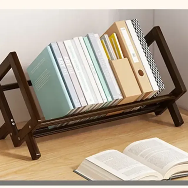 Small bamboo library for easy book storage