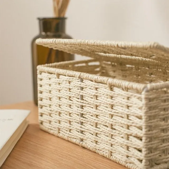 Rattan box for paper handkerchiefs