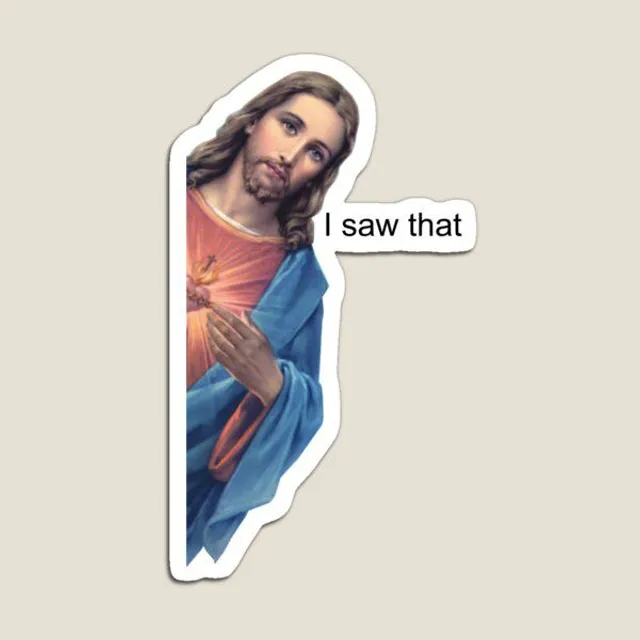 Funny magnet with Jesus Herman