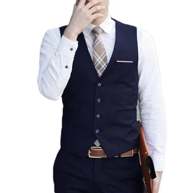 SlimFit men's smart suit vest