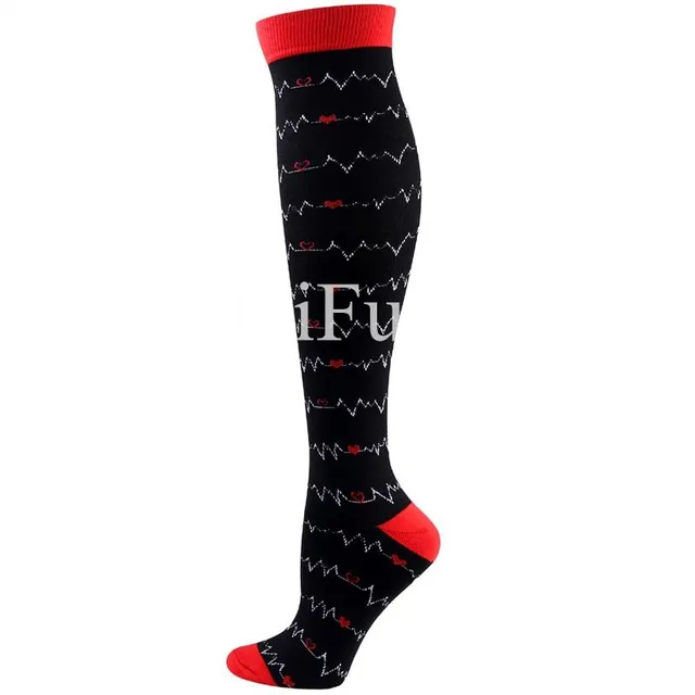 Compression high socks with different colours