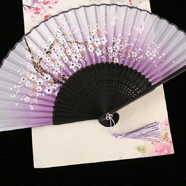 Japanese fan with floral motif