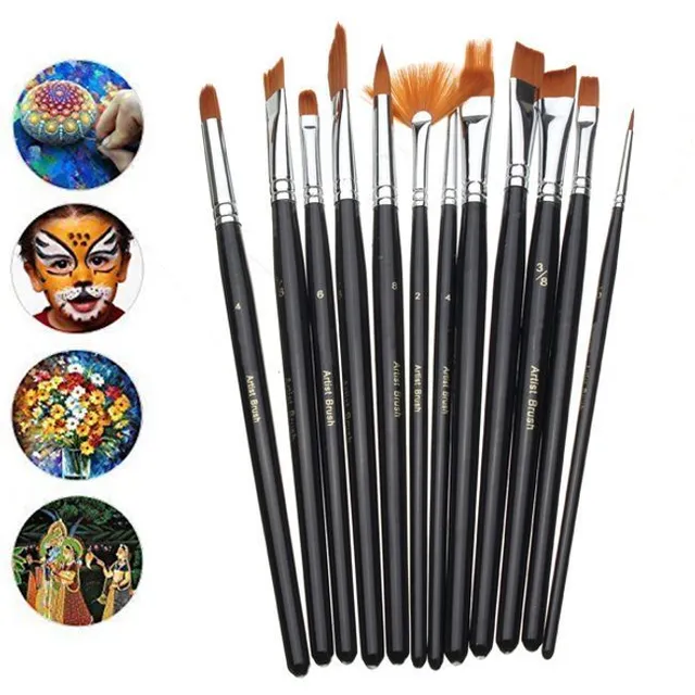 Painting brushes - 12 pieces