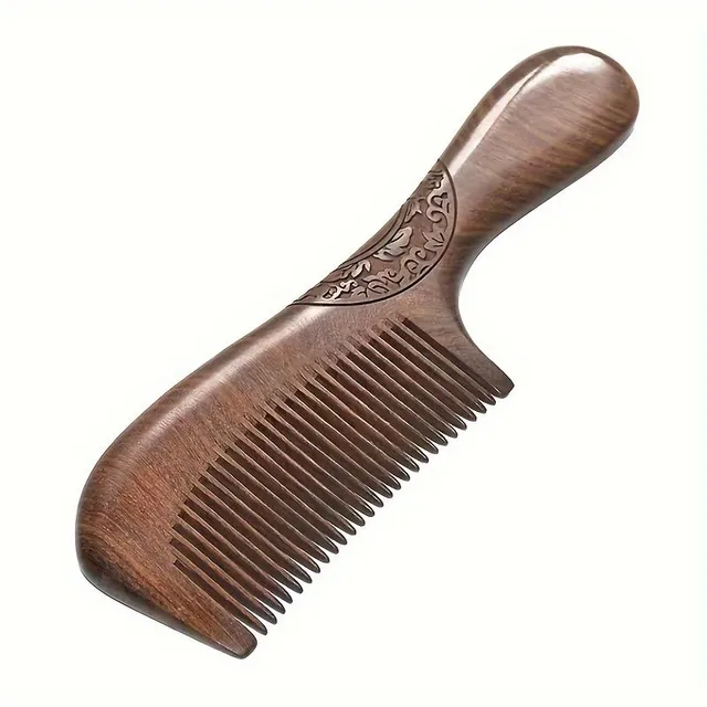 Durable wooden double-sided ridge of sandalwood for combing and styling hair