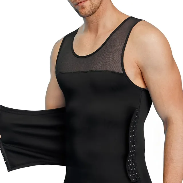 Male compression vest to strengthen the abdomen, body forming and body slimming