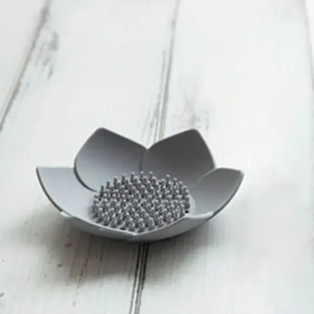 Mydlo silikónová tácka v tvare lotosu s odvodnenie do kúpeľne