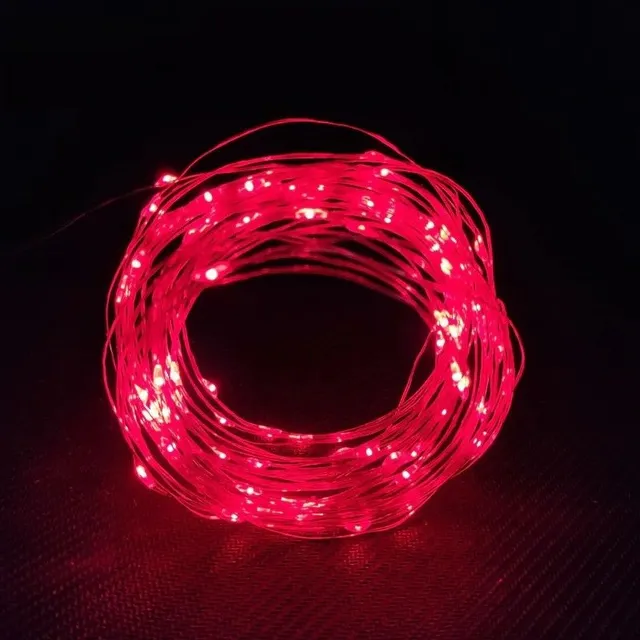 Łańcuch świetlny LED czerwony S svetelny-led-retez-cervena l