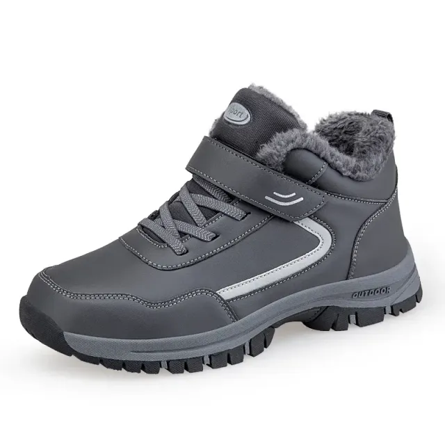 Winter boots with fur waterproof outdoor sneakers men's ankle boots