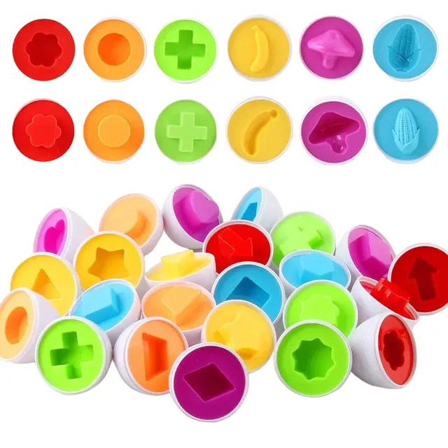 Baby Jigsaw - Eggs with shapes 12 pcs