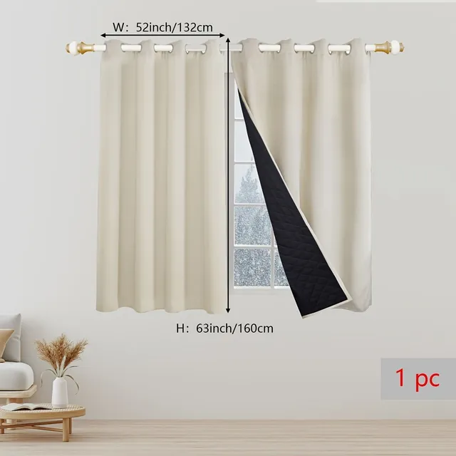 Heat and sound insulation curtains - modern decoration for doors and windows, heated, against the wind