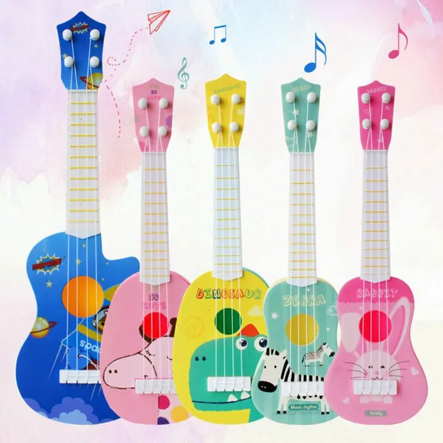 Mini edukacyjna gitara dla dzieci z słodkim drukiem