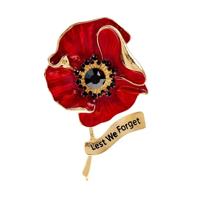 Beautiful stylish brooch Wolf Poppy