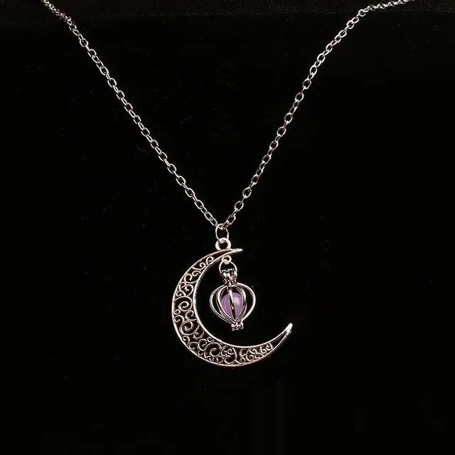 Shining necklace with moon