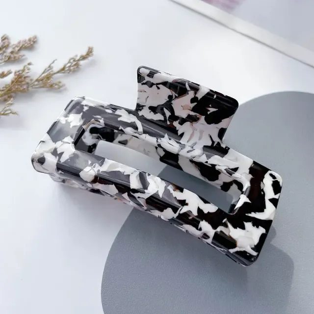 Women's elegant acrylic hair clippers with leopard printing and other variants