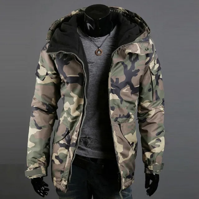 Men's winter camouflage jacket windproof - 2 types