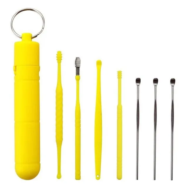 Ear cleaning set 7 pcs yellow