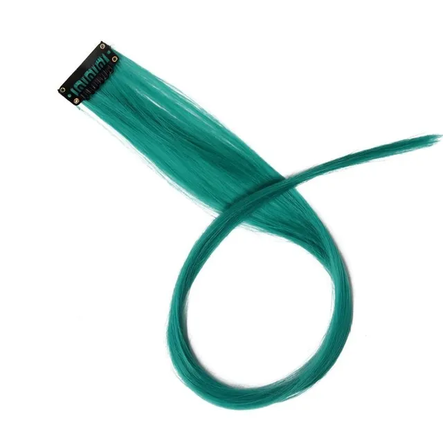 Strand of synthetic hair on clip - various colours